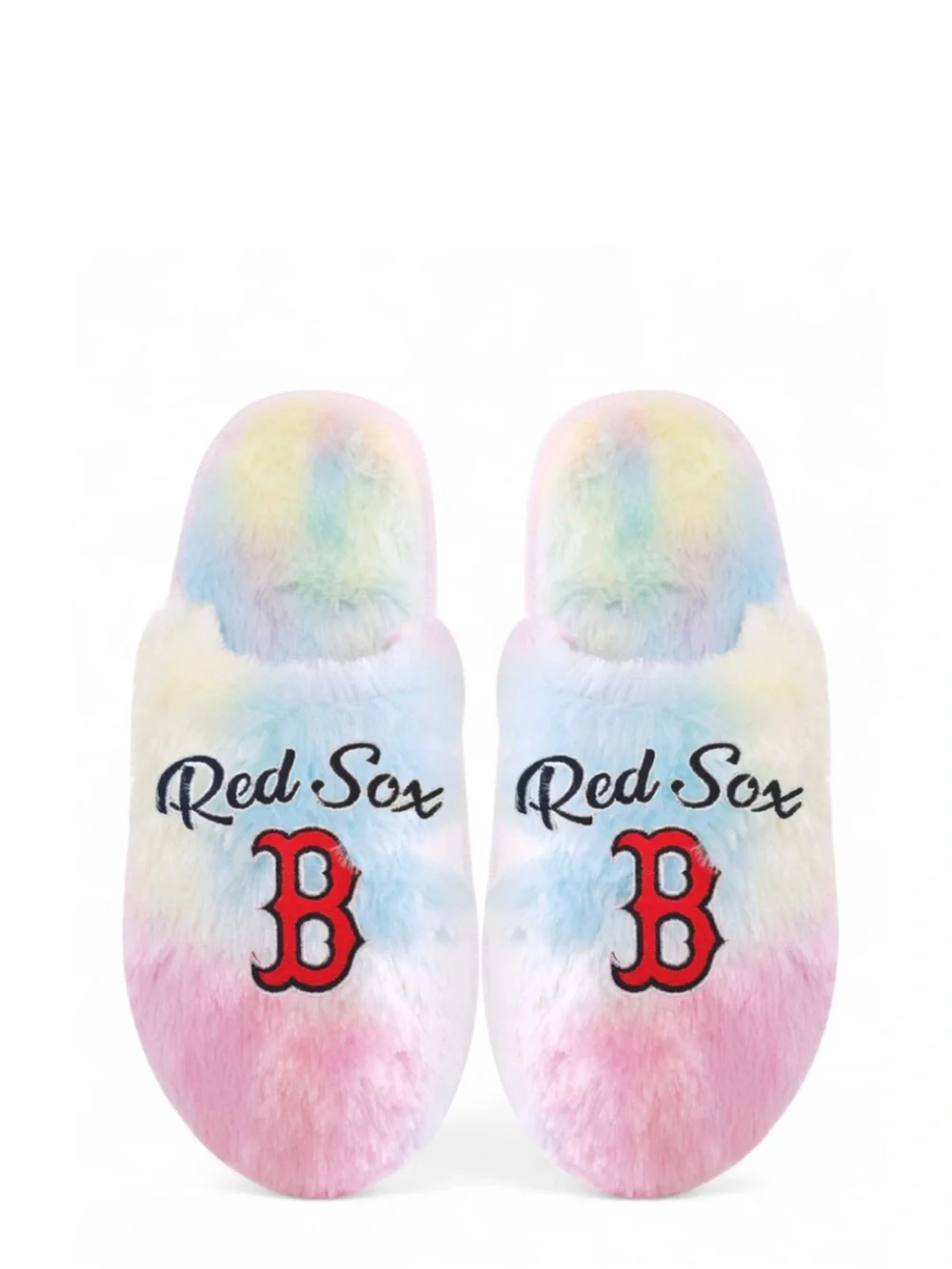 MLB Boston Red Sox Embroidered Rainbow Slippers Size Youth L (5-6) [NWT]